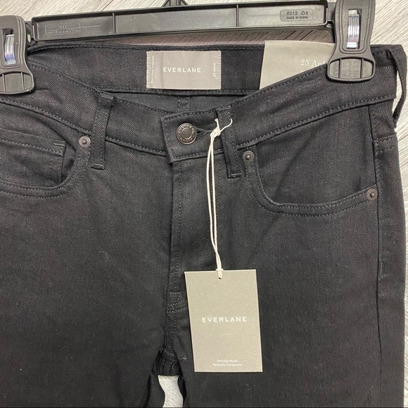 Everlane | The Mid Rise Skinny Jean Black Size 25 - Picture 6 of 9
